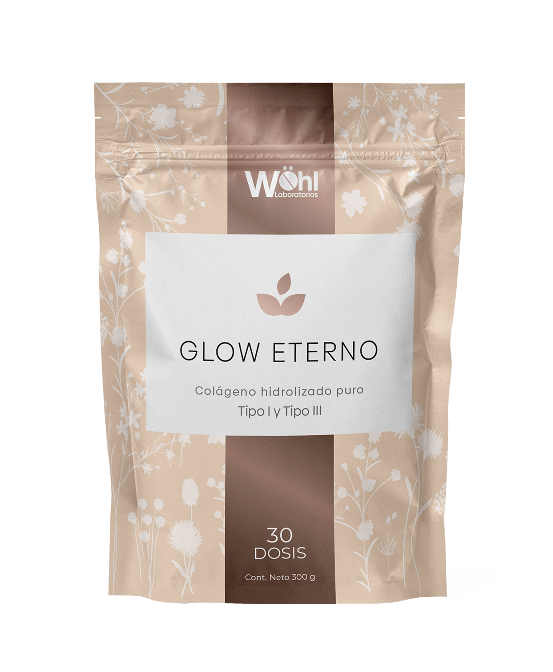 Glow Eterno - Colágeno con Ácido Hialurónico, Vitamina E y Biotina - Colágeno Hidrolizado Tipo I y III